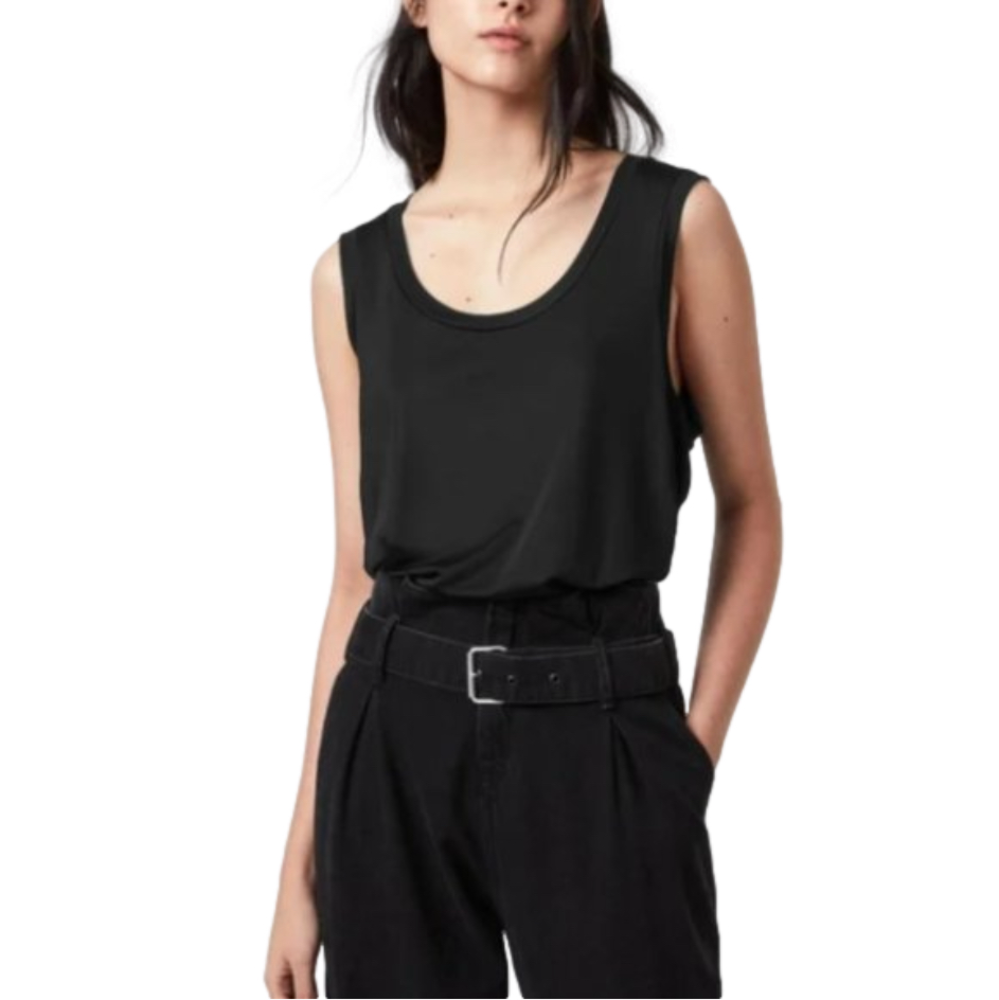 All Saints Tessa Cami Tank Top Black